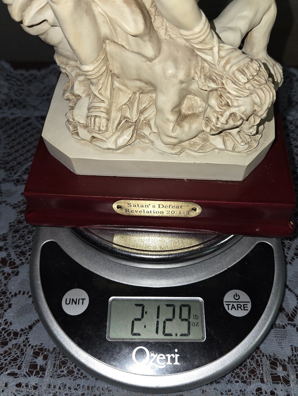 Vintage Satan’s Defeat Revelations Catholic Statue Religious Decor - Picture 10 of 11